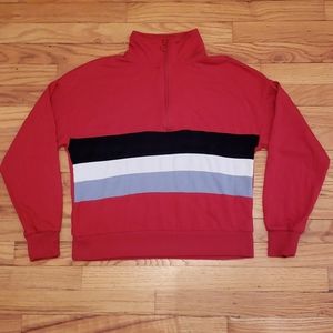 Pink Rose - Red Stripe Sweater Small